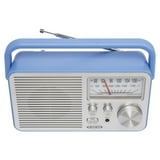 Jensen Portable AM/FM Radio, Blue, Built-in Speaker, Battery Operated ...