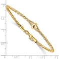 thumbnail image 2 of 14k Gold Polished Sparkle-Cut Twisted Beaded Bracelet 7.5 Inch Link Bracelet for Women - 4.7 Grams, 2 of 2
