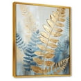 thumbnail image 2 of Designart "Symphony Of Breezy Blue And Golden Ferns III" Ferns Floater Framed Wall Art Living Room, 2 of 5
