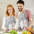 thumbnail image 3 of Pioneer Flower Floral Print Pattern Apron-Garden Aprons for Women with Pockets-Cotton Linen Waterproof Kitchen Cooking Gardening Aprons Adjustable for Kitchen,Cooking,BBQ and Salon 33x27 Inch, 3 of 7