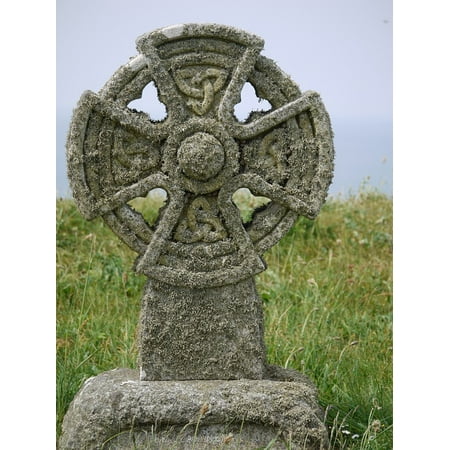 LAMINATED POSTER Moss Century 19 Roof Celtic Cross Old Tombstone Poster Print 11 x 17