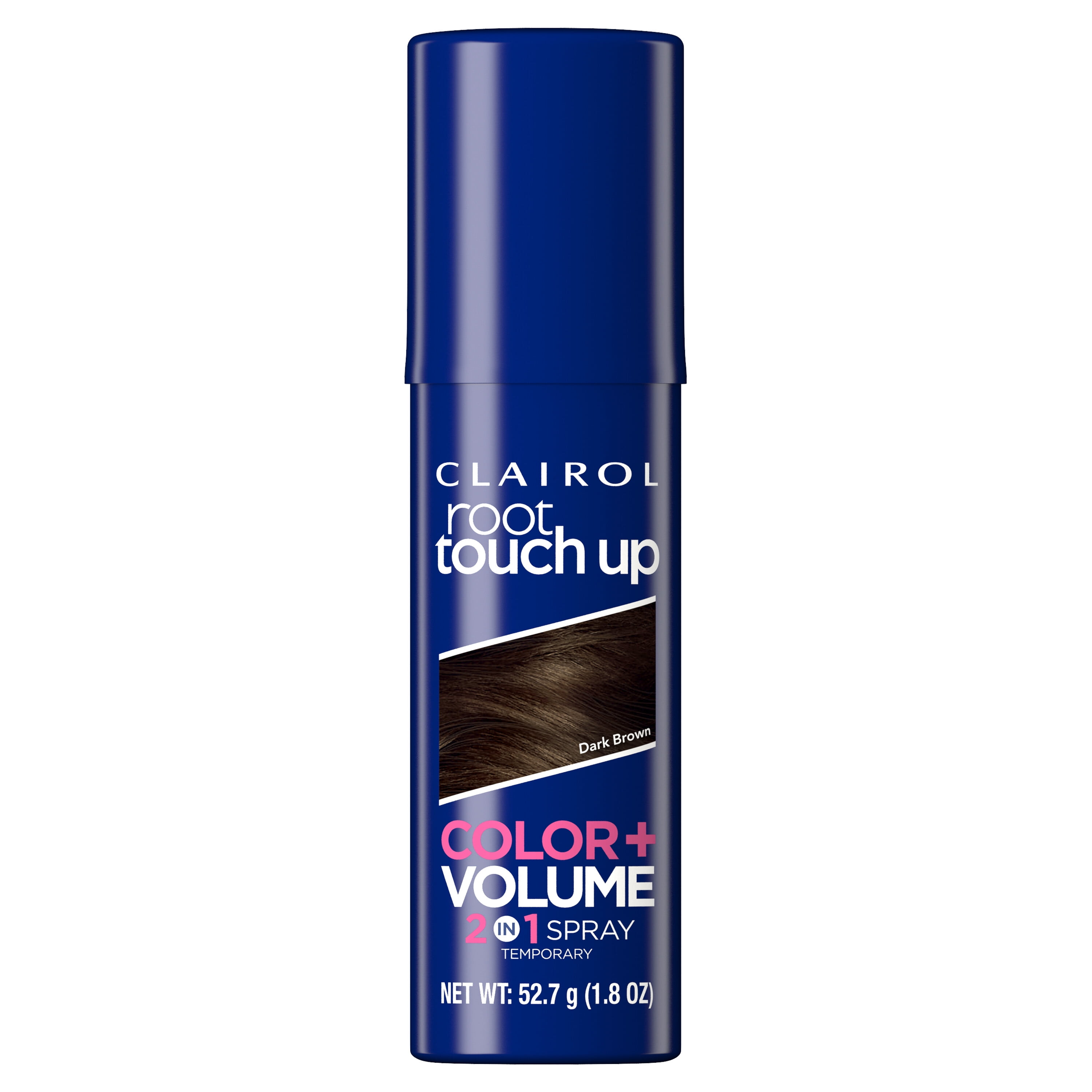 Clairol Root Touch-Up Color + Volume 2-in-1 Spray, Temporary Root Spray Hair Color, Dark Brown, 75ML, Hair Dye