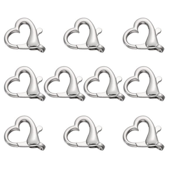 BESTOYARD Keyrings Buckle Handmade Accessories Zinc Alloy Silver 10pcs