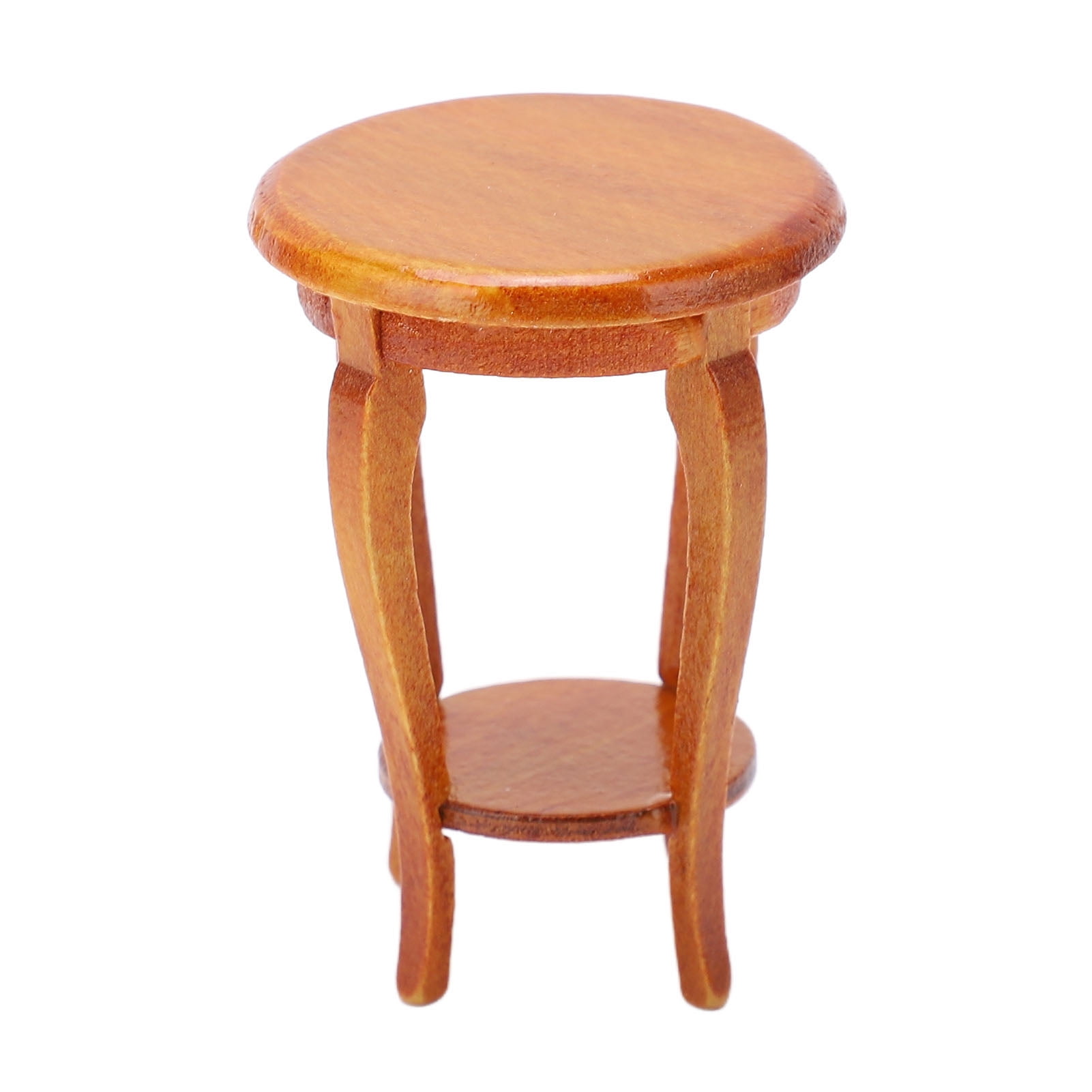 Wooden Stool Model, Fine Workmanship Glossy Finish Doll House Stool For 1:12 Scale Dollhouse