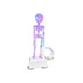 thumbnail image 2 of Kuokaa Dancing Skeleton Aquarium Bubbler with Air Hose and Weighted Base Air-Powered Halloween Fish Tank Ornament Jointed Arms Moving as Bubbles Rise (Purple-Purple Glow), 2 of 7