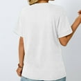 thumbnail image 4 of Yubnlvae Casual V-Neck T-Shirts for Women - Short Sleeve Solid Color Tops (Soft Cotton, Daily Wear Essential) White M, 4 of 6