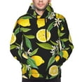 thumbnail image 4 of Bingfone Lemon Fruits Flowers Leaves Men'S Drawstring Hoodie Long Sleeve Pocket Sweatshirts-Xx-Large, 4 of 9