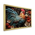 thumbnail image 2 of Designart "Collage of Modern Rooster I" Animals Framed Wall Art Decor - Modern Farmhouse Blue Chicken Living Room Framed Canvas Art, 2 of 6
