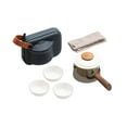 thumbnail image 1 of Travel Teaware Set 3 Cups Carrying Bag Tea Pot with Tea Infuser Porcelain Teacup White, 1 of 9