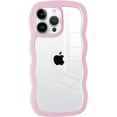thumbnail image 6 of for iPhone 13 Pro Max Case Shockproof Clear Hybrid Slim Wave Frame Shape Cute Phone Protective Case for iPhone 14 Pro Max 6.7 INCH White, 6 of 10