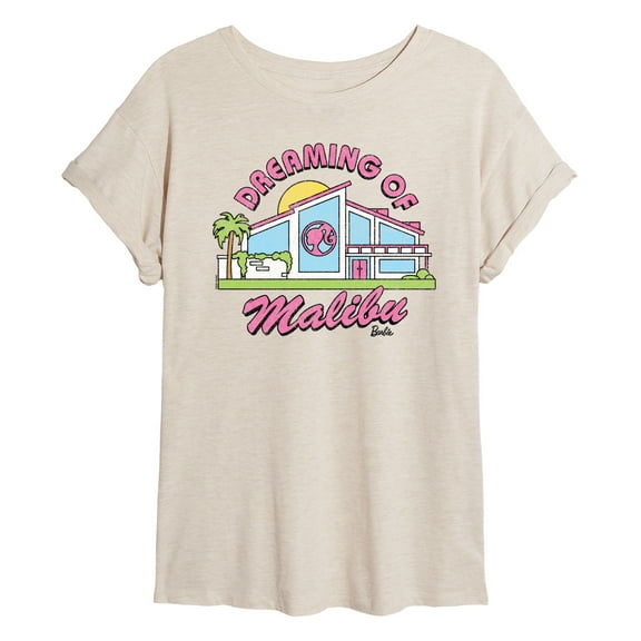 Barbie - Dreaming Of Malibu - Juniors Oversized Graphic T-Shirt