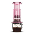 thumbnail image 1 of AeroPress Prensa de café rosa transparente: método de preparación 3 en 1 que combina prensa francesa, espresso, café con cuerpo sin arena ni amargor, pequeña cafetera portátil para acampar y viajar, r, 1 of 5