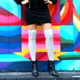 thumbnail image 2 of Durable Thigh High Socks Gray Warm Cozy Over The Knee High Legging Tube Stocking, 2 of 4