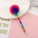thumbnail image 2 of 4 Pcs Cute Round Ballpoint Pens with Colorful Pompoms Kids Writing Ballpoint Pens School Supplies Adorable Fluffy Ball Pens, 2 of 4