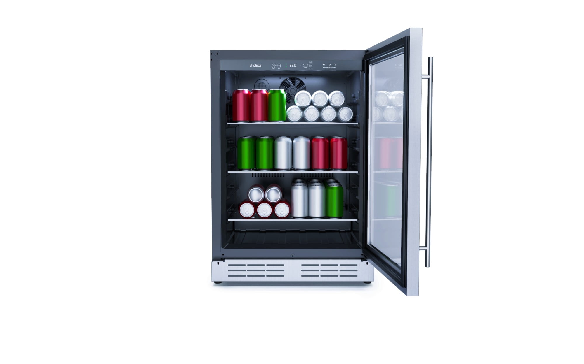 Elica Ebs51 Riserva 24" Wide 120 Can Capacity Beverage Cooler - Stainless Steel