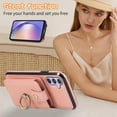 thumbnail image 2 of REQO Phone Case for Samsung Galaxy A15 5G/4G Wallet Cell Cover with Screen Protector and Crossbody Strap Ring Stand RFID Credit Slot ID Card Holder Kickstand Leather A 15 15A Women Girls Rose Gold, 2 of 7