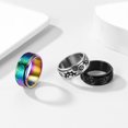 thumbnail image 2 of [Clearance]Stainless Steel Spinner Rings Fidget Ring Stress Relieving Anxiety Hip Pop Band Ring For Men Size 7-14, 2 of 6