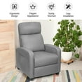 thumbnail image 4 of Giantex Fauteuil Inclinable de Massage, Canapé Simple Ergonomique Réglable avec Siège Rembourré, Dossier, Repose-Pieds, Canapé Inclinable avec Télécommande, Fauteuil Inclinable de Massage Moderne pour Salon, Bureau (Gris), 4 of 10