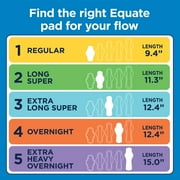 Equate Maxi Pads with Flexi-Wings, Long Super Absorbency, Size 2, 42 Count