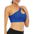 thumbnail image 2 of SAYFUT Womens One Shoulder Sports Bra Cute Sexy Medium Impact Workout Bra Sports Running Bras, 2 of 7