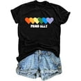 thumbnail image 2 of BESTLUCKY Women's Pride Shirts - Proud Ally Tops with Rainbow Graphic Tees, Perfect for Casual Holidays, Standing for LGBT Equality, 2 of 6