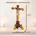 thumbnail image 4 of Crucifijo católico de buró o mesita para altar oración rezos, 4 of 5
