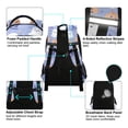 thumbnail image 4 of FORMRS Unisex Backpack Elementary School Travel Bookbag with Reflective Stripes, Blue Halloween, 4 of 7