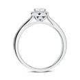 thumbnail image 2 of Spot Jewel 1.5 Ct Round Cut Diamond Halo Engagement Ring - 14K White Gold Plated - Women's Lab-Created Simulated Diamond with Prong Set - Perfect Gift for Weddings, Proposal and Special Occasion, 2 of 6