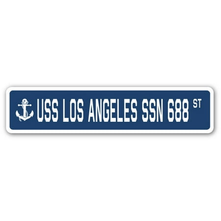 USS LOS ANGELES SSN 688 Street Sign us navy ship veteran sailor (Best Street Tacos In Los Angeles)
