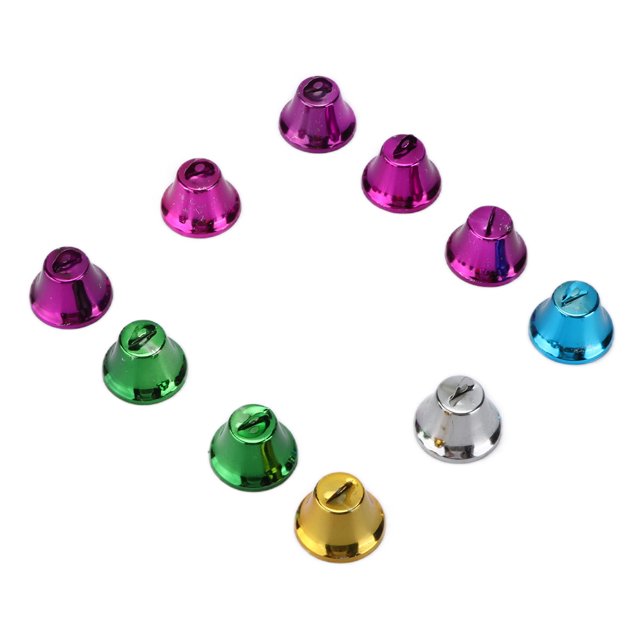 Bird Toy, 10 Pcs Colourful Bells Bird DIY Accessory Interactive Bell Toys For Parrots Budgie Parakeet Cockatiel
