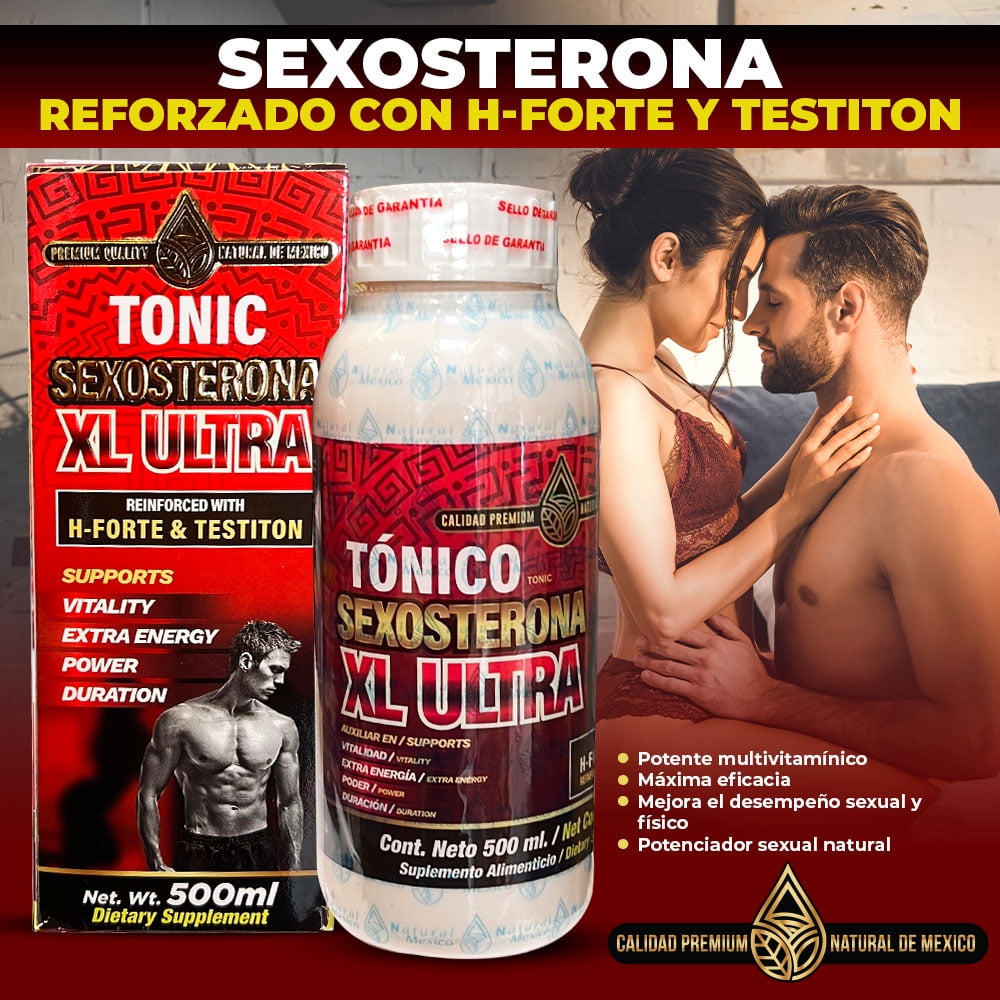 Sexosterona Reinforced H-Forte &amp;amp; Testiton Extra Strong Little Rooster Tonic 500 ml. Maximum Efficiency for Man