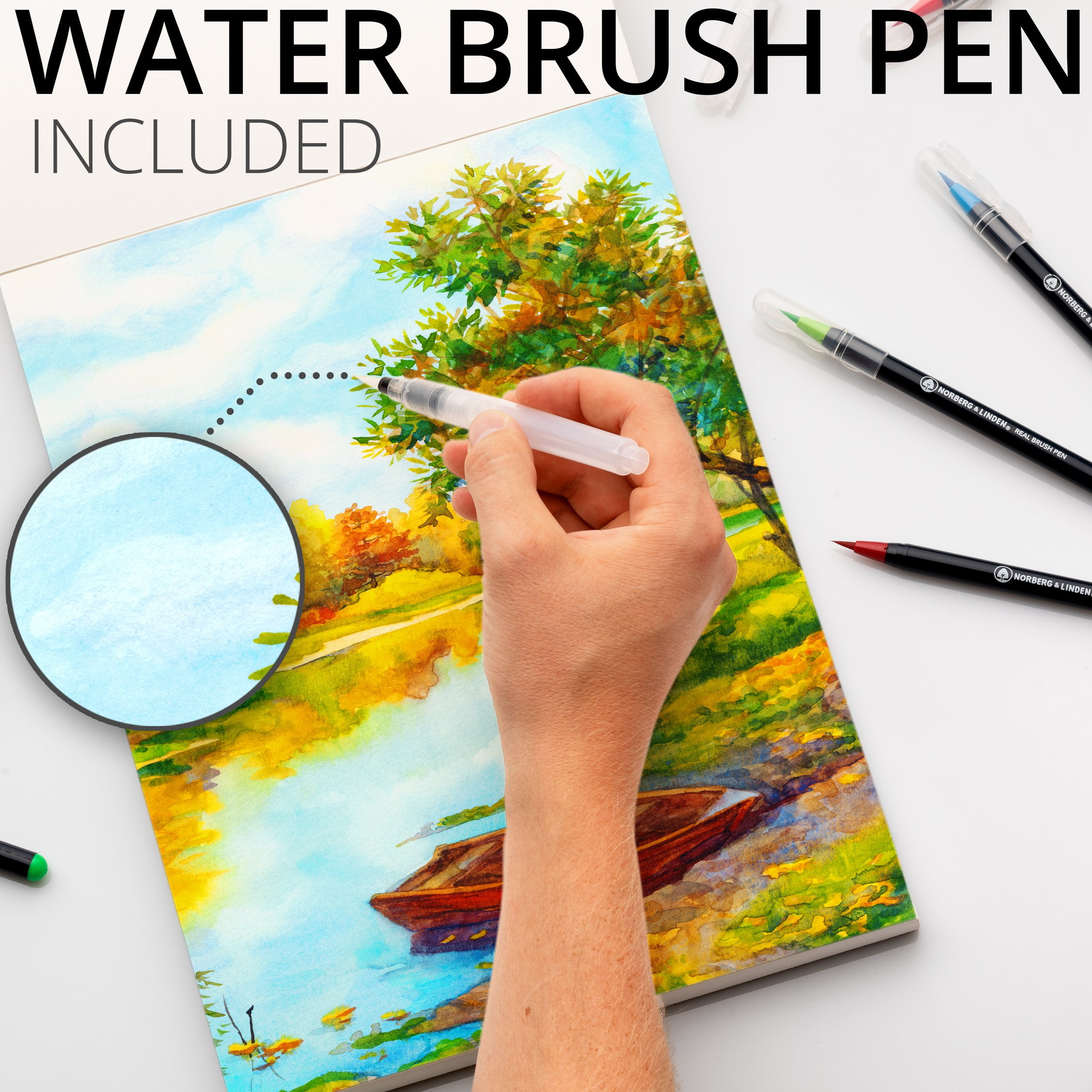 Watercolor paint pens – set of 48 watercolor brush pens