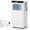black control panel, variant on MemoryField 10,000 BTU 4-in-1 Portable Air Conditioner & Heater - Cools, Heats, Dehumidifies, Quiet Operation, for Rooms up to 450 Sq.Ft, Mobile AC with Window Kit,Black