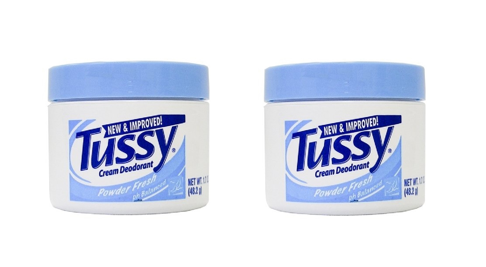Tussy Deodorant Cream, Powder Fresh, 1.7 Oz (2 Pack)