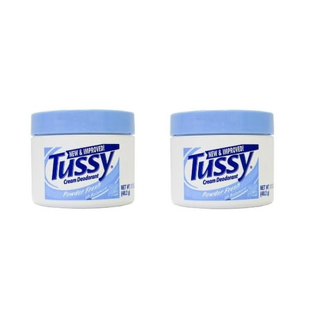 Tussy Deodorant Cream, Powder Fresh, 1.7 Oz (2 Pack)