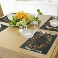 thumbnail image 4 of Ambesonne Christmas Place Mats Set of 4, Fir Xmas Wreath, Standard Size, Multicolor, 4 of 6