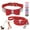 Red, variant on Didog Bling Bowknot Suede Leather Rhinestone Dog Collar and Leash for Boy Girl Dogs