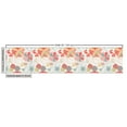 thumbnail image 2 of Ambesonne Floral Fabric by the Yard Upholstery, Retro Warm Colored Fall, 2 Yards, Coral Yellow Grey, 2 of 4