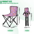 thumbnail image 3 of 600D Oxford Camping Chair Portable Foldable Chair Supports 220 lbs for Picnic, Fishing, Backpacking Small Colors Shapes, 3 of 8