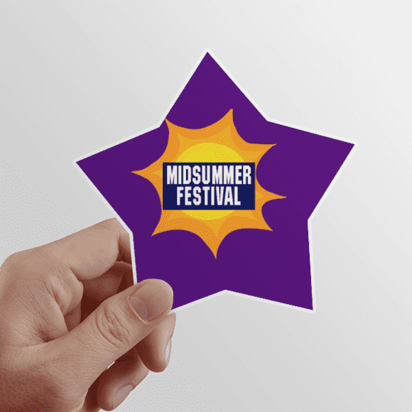 Midsummer Festival Harvest Joy Star Sticker Paster Vinyl Car Tags Decoration Decal
