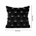 thumbnail image 3 of 2026 Halloween Ghost Pillow Covers 18x18 Inch Soft Plush Faux Wool Textured Throw Pillow Covers Cute 3D Ghost Decorative Cushion Cases for Couch Sofa Bedroom Home Decor, 3 of 6
