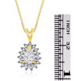 thumbnail image 3 of Rylos Yellow Gold Plated Silver Halo Pendant Necklace: 6X4MM Tear Drop / Pear Shape White Topaz & Sparkling Diamonds -  18" Chain Exquisite Birthstone Jewelry, 3 of 6