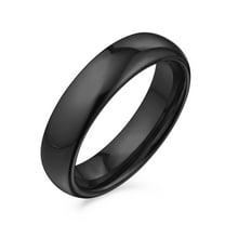 Bling Jewelry Mens Plain Dome Titanium Wedding Band for Men Comfort Fit Silver Tone Polished Ring