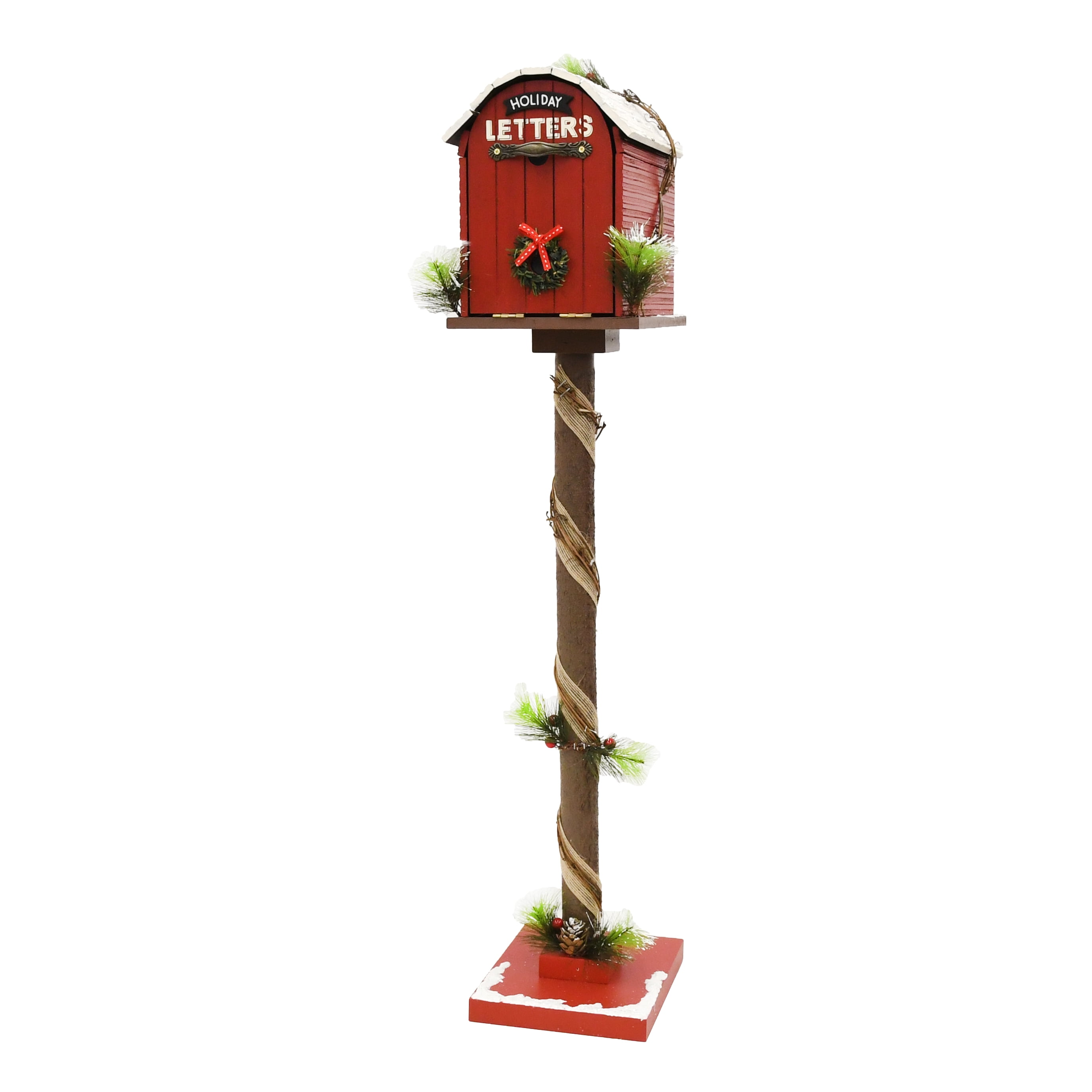 Holiday Time Christmas Decor, Red Mailbox