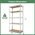 thumbnail image 3 of Costway 4 PCS 5 Tier Adjustable Garage Shelving Unit with 2000 lbs Max Load for Warehouse Silver, 3 of 9