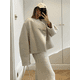 thumbnail image 1 of Chaqueta informal de manga larga para mujer, abrigo holgado con cuello redondo, ropa de calle elegante, otoño e invierno, 2024, 1 of 5
