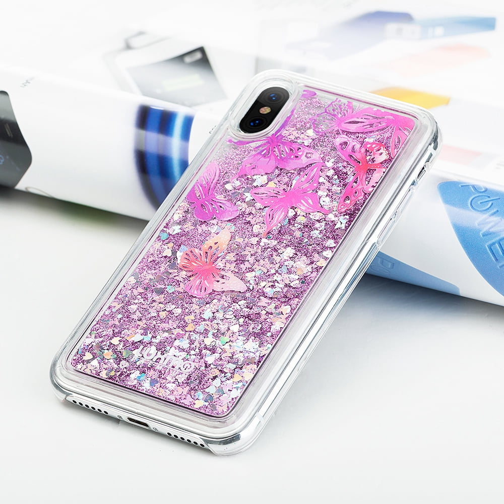 Beautiful Liquid Glitter Waterfall Cellphone Case for iPhone Xs , iPhone X