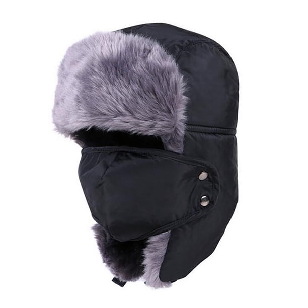 Gorros de trampero a prueba de viento, cálidos, con orejeras, mascarilla, gorro de soldado, gorros de invierno para mujeres y hombres.