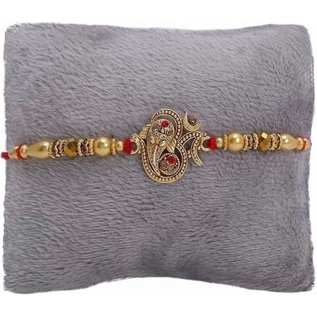 Brother Rakhi with Greeting Card | Rakhi Gifts for Brother, Sister, Bhaiya, Bhabhi for Indian Raksha Bandhan Festival (K15)