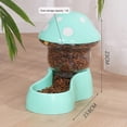 thumbnail image 3 of CSChome Distributeur d'Eau pour Animaux 500ML/1.8L Distributeur de Nourriture Automatique Grande Capacité en Forme de Champignon Récipient d'Eau et de Nourriture Bol, 3 of 7